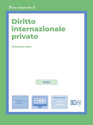 cover image of Diritto internazionale privato 2023